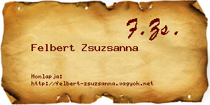 Felbert Zsuzsanna névjegykártya